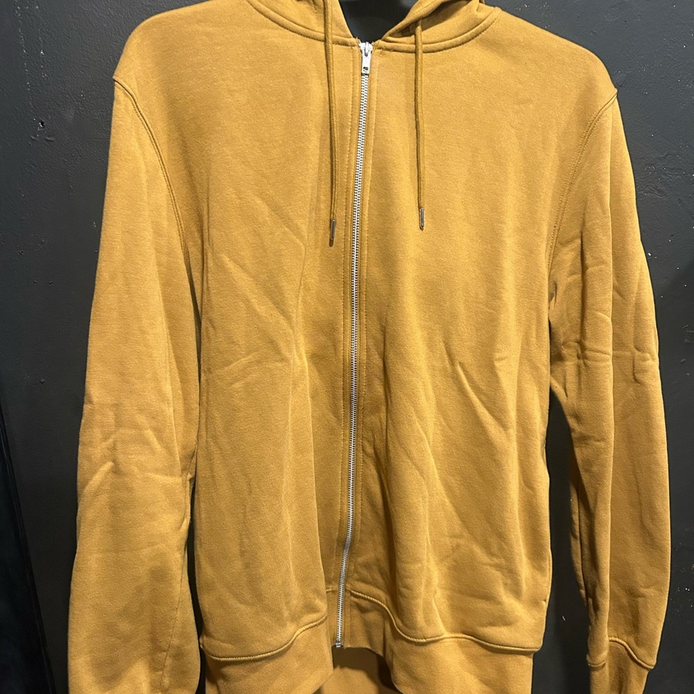 Primark Men's Zip-Up Mustard Sweater